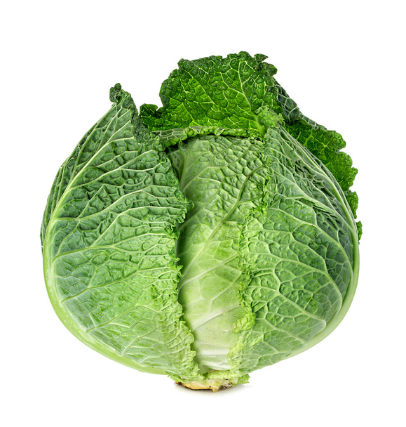 Savoy cabbage isolated on white - Photo, Image