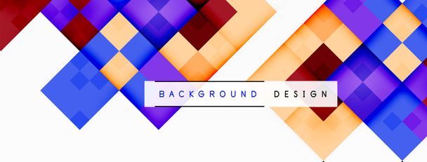 Dynamic colorful squares background. Vector Illustration For Wallpaper, Banner, Background, Card, Book Illustration, landing page - Vector, Image