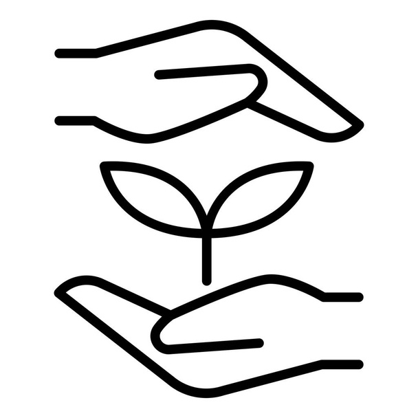 Ikona ekologa w cienkiej linii stylu Wektor ilustracji projekt graficzny - Wektor, obraz