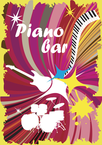 Piano bar coloré
 - Vecteur, image