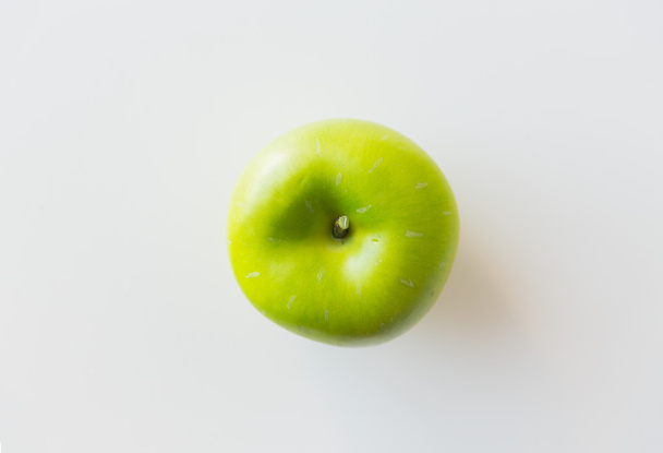 ripe green apple over white - Photo, image