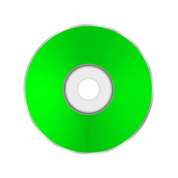 緑のコンパクト ディスク - ベクター画像