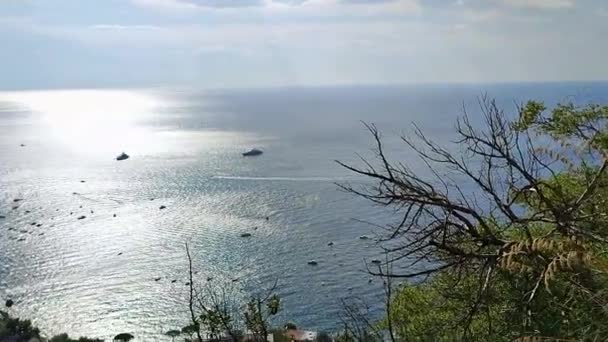 Massa Lubrense - 6. September 2023: Panorama vom Weg, der vom kleinen Dorf Nerano zur Bucht von Ieranto führt - Filmmaterial, Video
