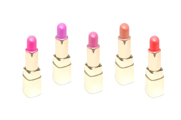 Beautiful lipsticks, isolated on white - Photo, Image