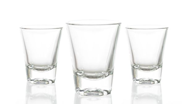 Colección de vasos de cóctel - Small Shot. Aislado sobre fondo blanco
 - Foto, imagen
