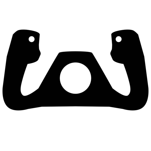 Airplane yoke steering wheel icon. Yoke semi sign. Airplane steering yoke symbol. flat style. - Vector, Imagen