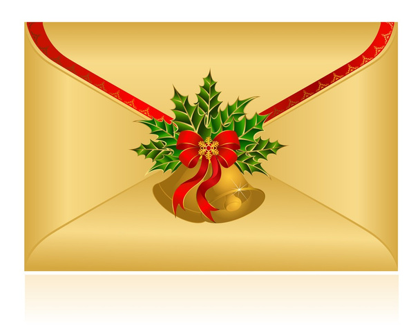 Christmas celebratory envelope - Vector, Image