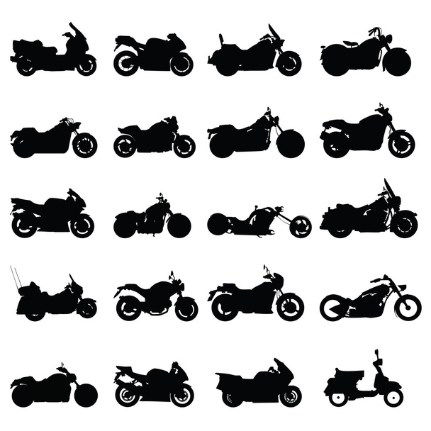Motorcycle set - Vector, Image