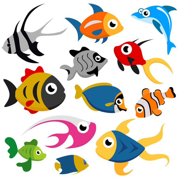 Cartoon fish - Vector, Image