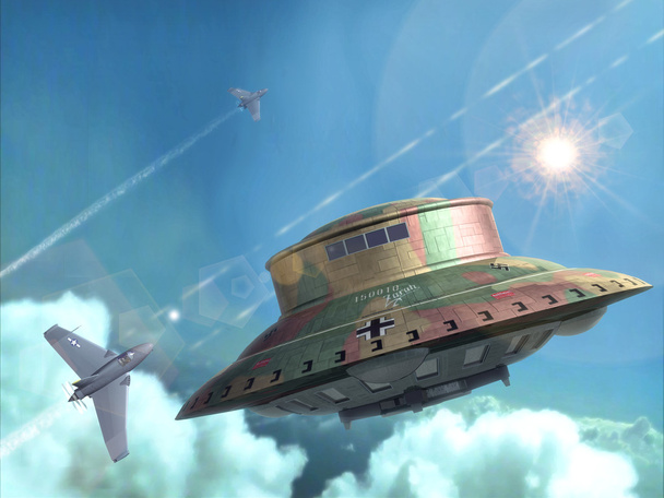 UFO uzaylı nazi İkinci Dünya Savaşı - Fotoğraf, Görsel
