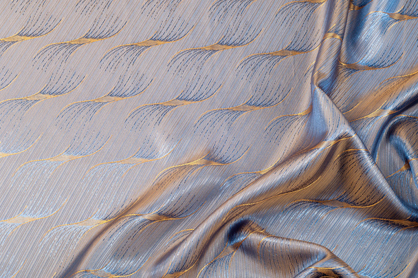 La textura de la tela de seda, marrón, color oro
 - Foto, imagen