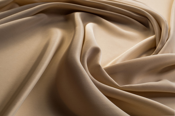 Fabric silk texture, creamy, pale beige - Zdjęcie, obraz