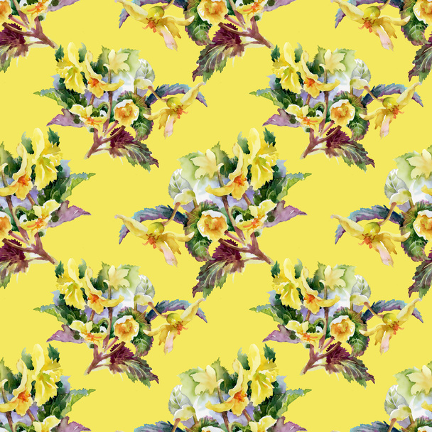 Summer garden flowers pattern - Foto, Imagen
