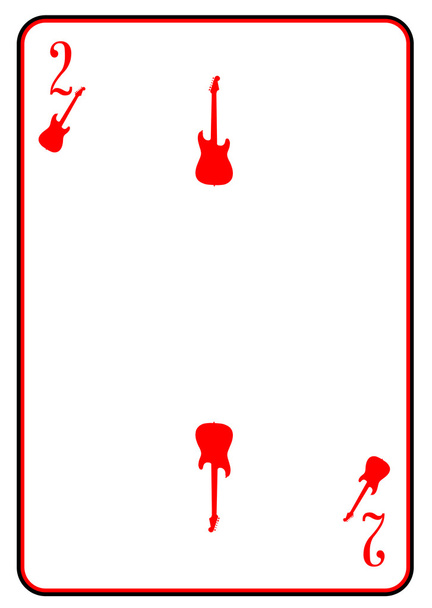 Игральная карта на электрической гитаре
 - Вектор,изображение