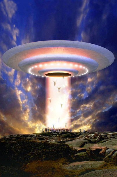 Ufo alien mass abduction - Photo, Image
