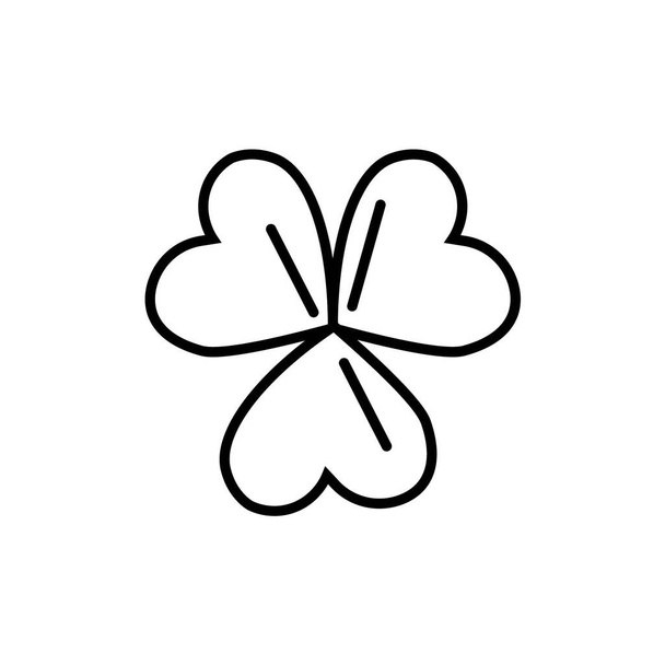 クローバーサイン。 ハートの形をした花びら - ベクター画像