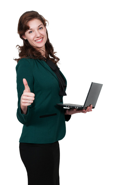 kobieta korzystająca z laptopa - Zdjęcie, obraz