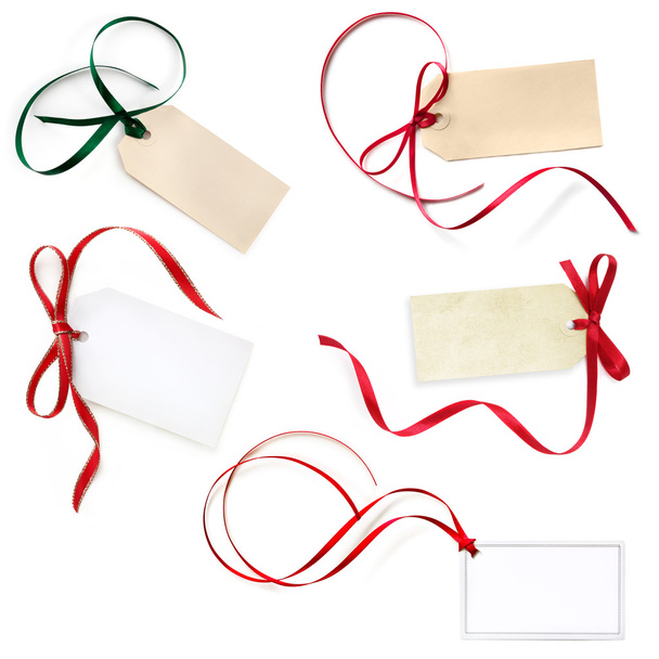 Collezione Gift Tags Isolato su Bianco
 - Foto, immagini