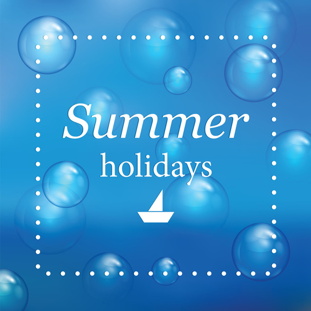 Summer vacation banner - Vector, Imagen