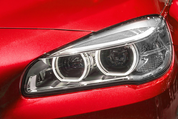 Close up of modern Car Head light - 写真・画像