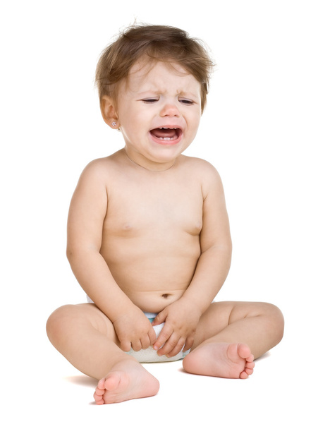 Uma criança pequena chora
 - Foto, Imagem