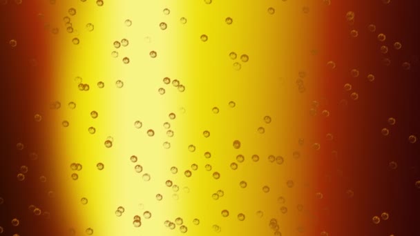 Closeup background of pouring soda water with bubbles, sparkling wine, champagne - Footage, Video