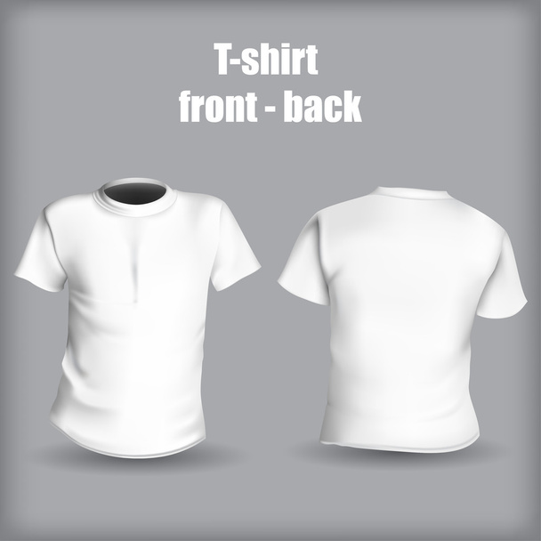 Shirt front and back on a gray background stylish vector illustration - Vector, Image