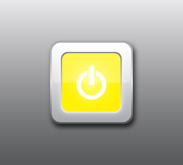 Yellow power button - Photo, Image