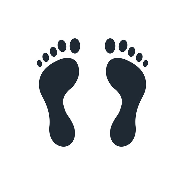 foot print icon - Vector, Image