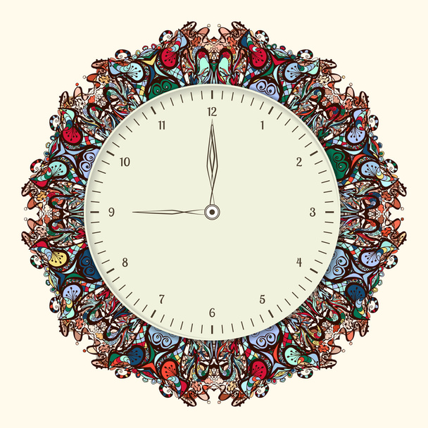 Ściana zegar szablon - Wektor, obraz