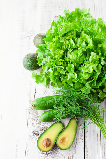 Mezcla de verduras verdes
 - Foto, Imagen