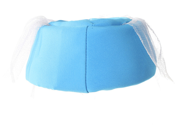 chapeau bleu rétro avec voile
 - Photo, image