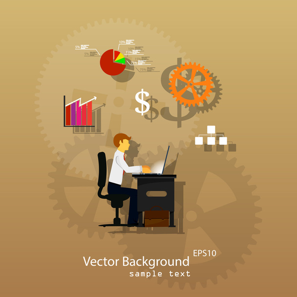Business infographics template. S - Vector, imagen