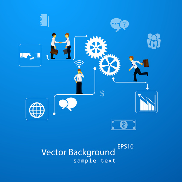 Teamwork business template - Vector, Imagen