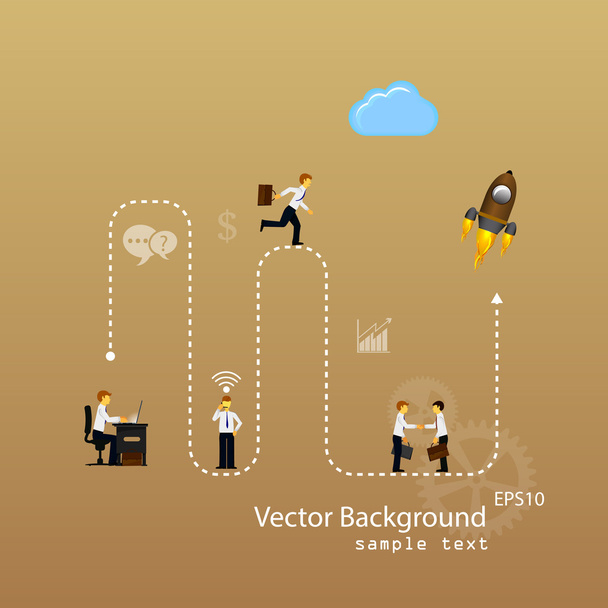 Teamwork business template - Vector, afbeelding