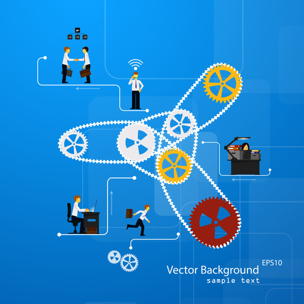 Teamwork business template - Vector, Imagen