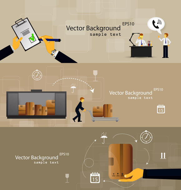 Logistics safekeeping delivery shipping - Vector, Image
