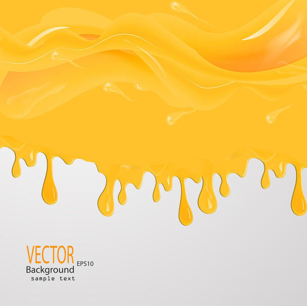 Honey drips seamless patterns and blots - Vector, Image