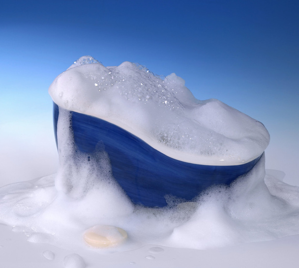 Bathtub and foam - Photo, Image