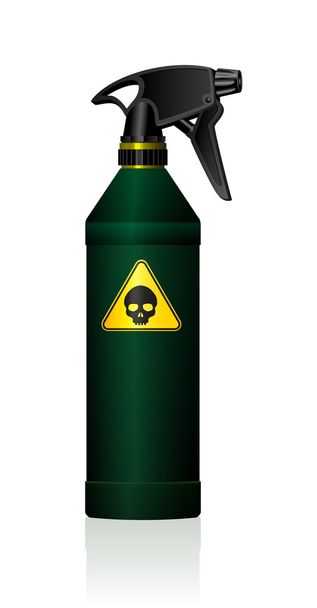 Spray Bottle Poison Toxic Skull - Vector, Image