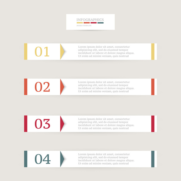 Infographics design template. Business concept with 4 options. - Вектор,изображение
