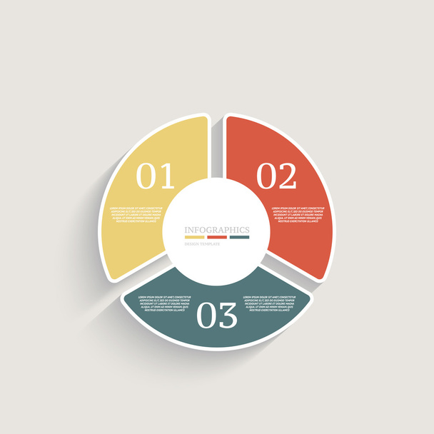 Infographics design template. Business concept with 3 options. - Vector, Imagen