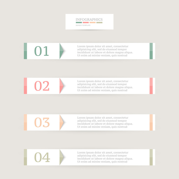 Infographics design template. Business concept with 4 options. - Vector, Imagen
