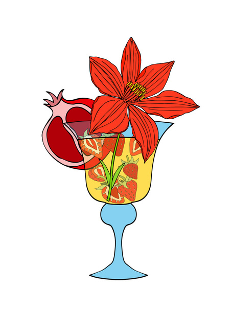 Tropical Love cocktail - Vector, Image