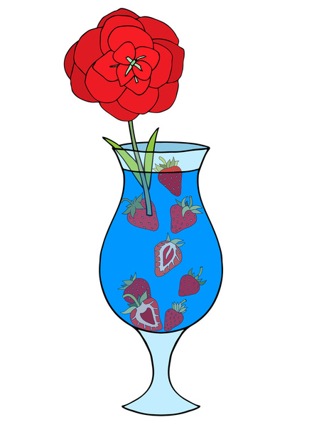 Tropical Love cocktail - Vector, Image