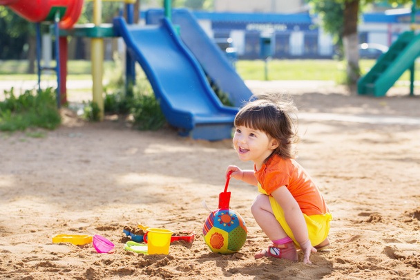 happy child on playground - Φωτογραφία, εικόνα