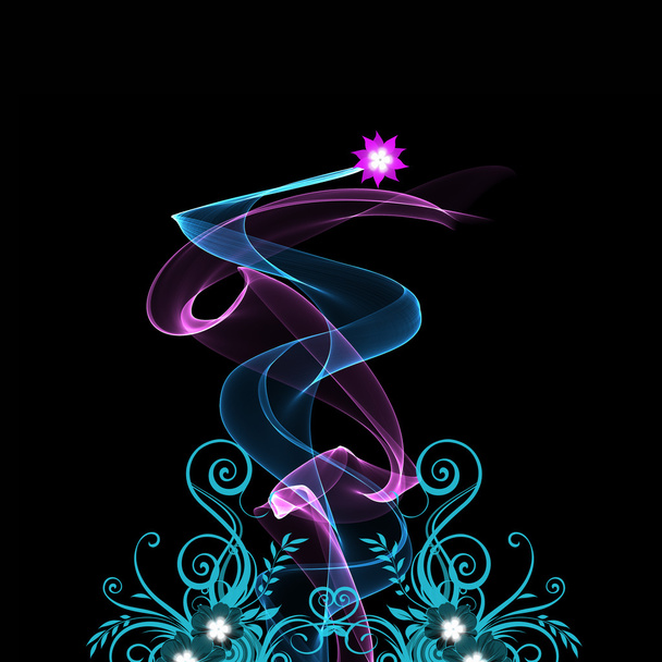 beautiful floral decoration - Vector, Image