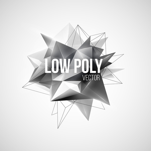 Low poly triangular background. Design element. Vector illustration - Vector, Image