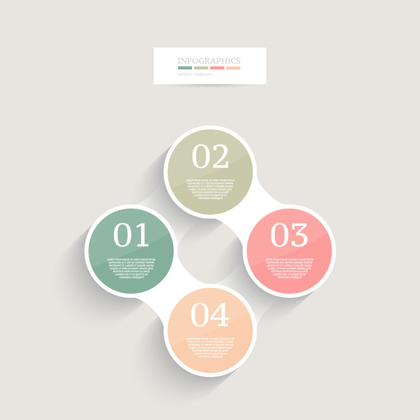 Infographics design template. Business concept with 4 options. - Vektor, kép