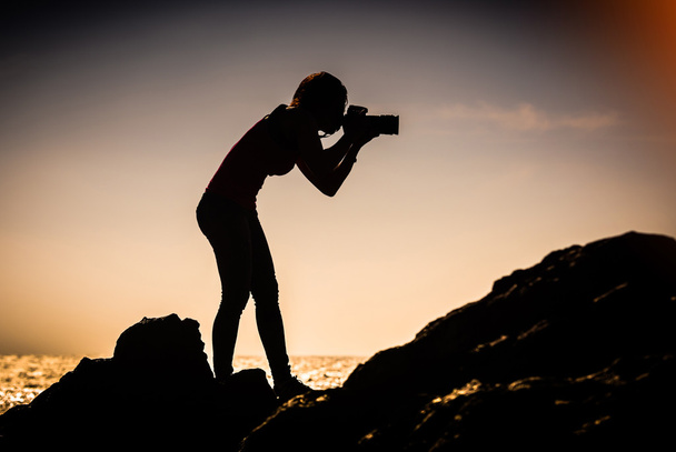 silhouette  of Photographer - Photo, image